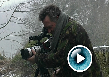 John filming in snow